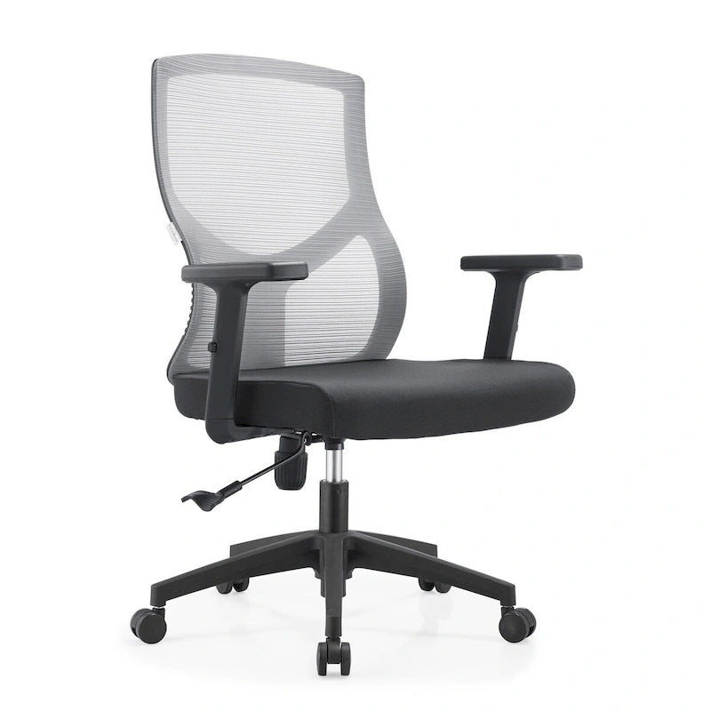 Chaise de bureau mi-dossier avec hauteur, pivot et inclinaison réglables