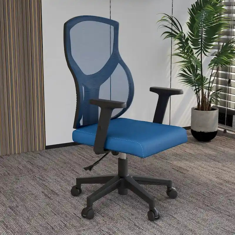 Chaise de bureau mi-dossier avec hauteur, pivot et inclinaison réglables