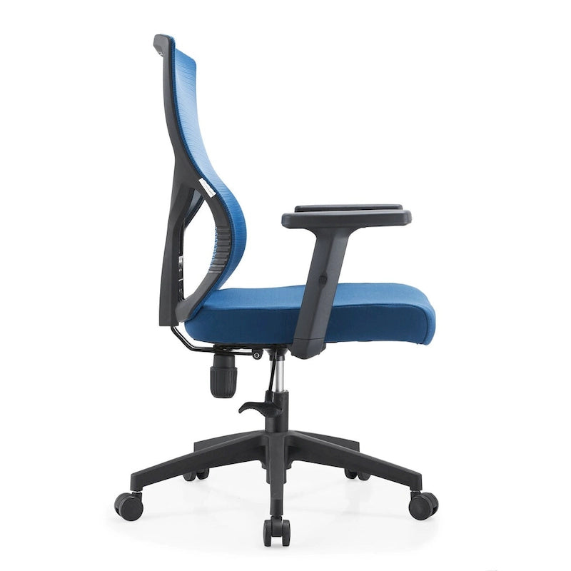 Chaise de bureau mi-dossier avec hauteur, pivot et inclinaison réglables