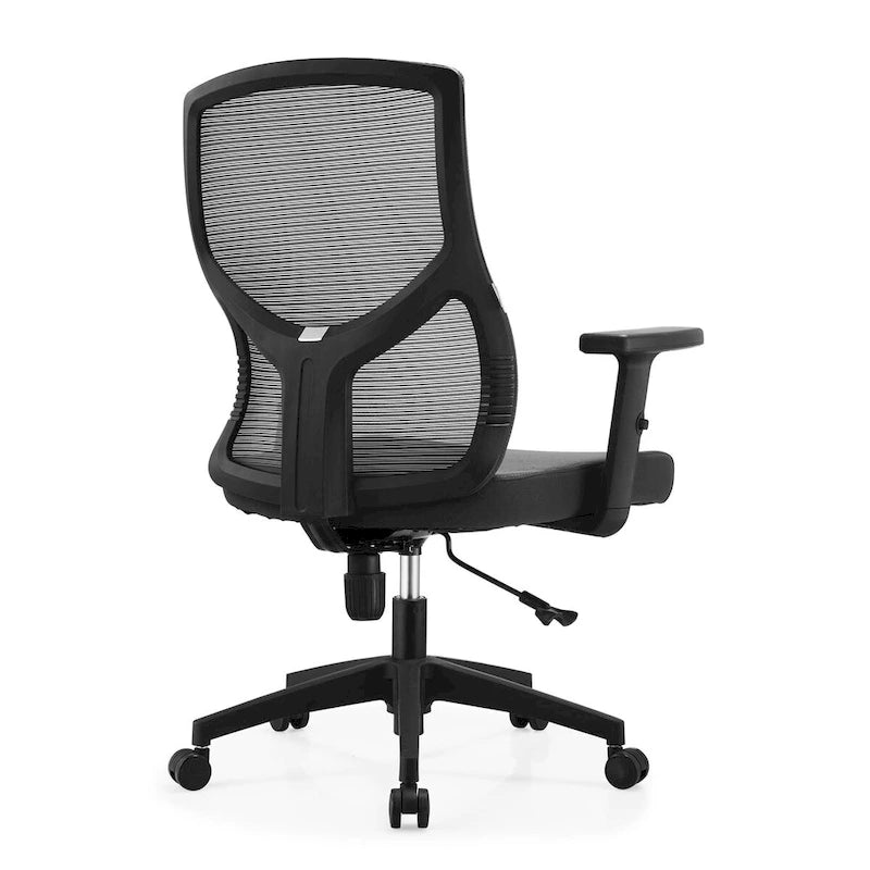 Chaise de bureau mi-dossier avec hauteur, pivot et inclinaison réglables