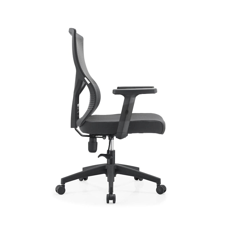 Chaise de bureau mi-dossier avec hauteur, pivot et inclinaison réglables