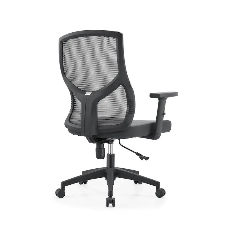 Chaise de bureau mi-dossier avec hauteur, pivot et inclinaison réglables