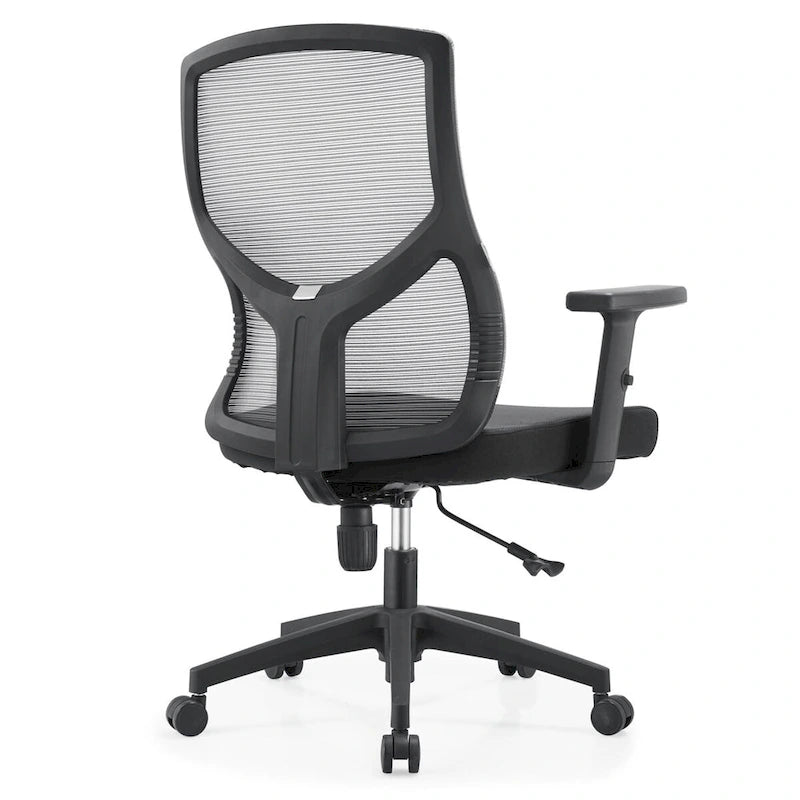 Chaise de bureau mi-dossier avec hauteur, pivot et inclinaison réglables